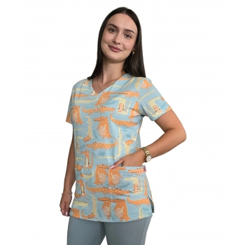 Bluza medyczna W19 elastyczna bawełna roz. 4XL